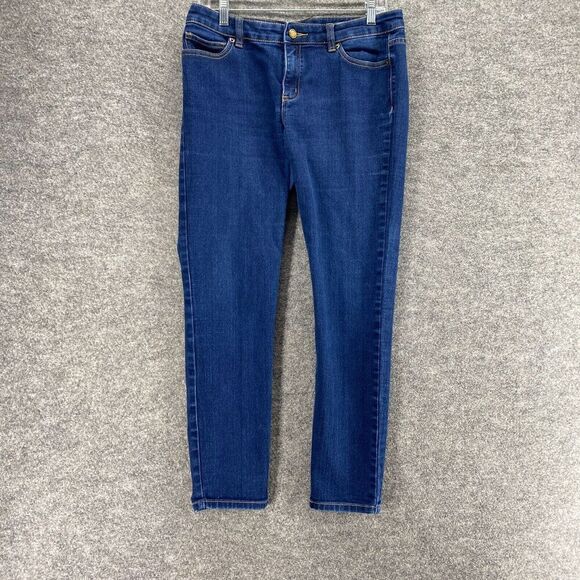 Michael Kors Jeans Women 6 Blue Denim Dark Wash Mid Rise Skinny Pockets Casual - Picture 1 of 10